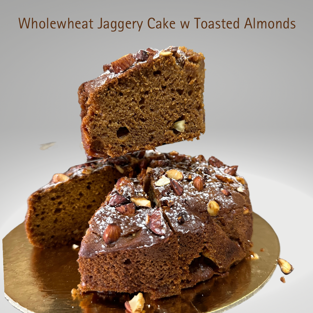 Cashew and Cranberry butter cake with wholewheat and jaggery