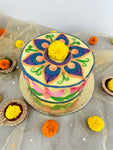 Diwali Theme Rangoli Cake