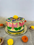 Diwali Theme Rangoli Cake