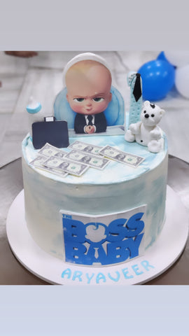 Boss Baby Tall Theme Cake (Pure Chocolate Truffle Cake)