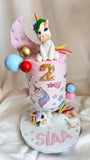 Anti Gravity Cake ,Unicorn Theme cake (price on request)