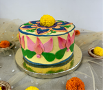 Diwali Theme Rangoli Cake