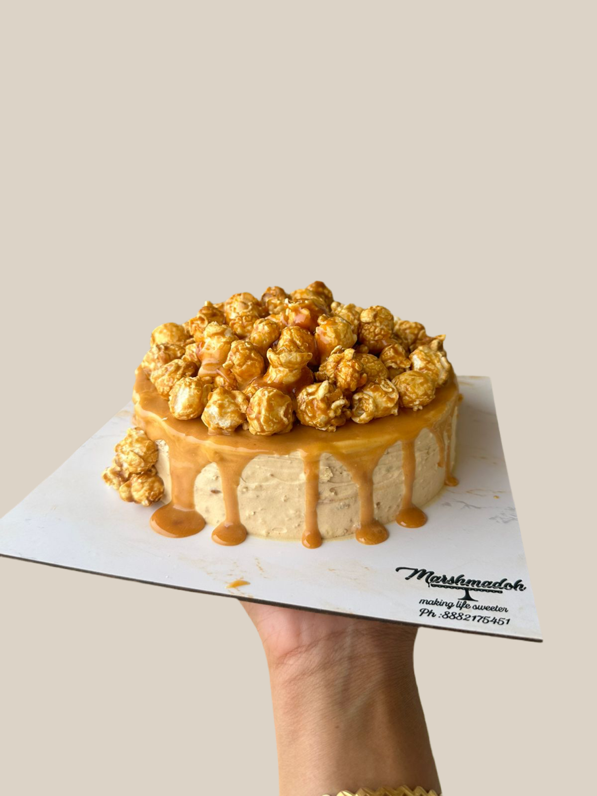 Popcorn and Salted Caramel Cake