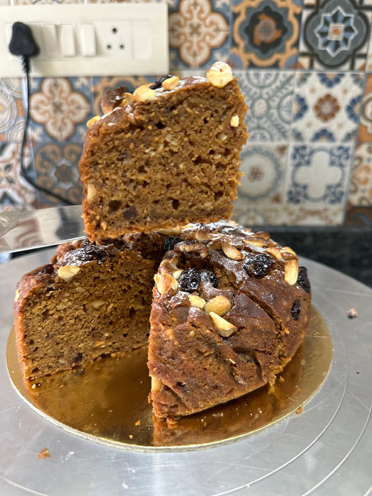 Cashew and Cranberry butter cake with wholewheat and jaggery