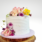 Cake with Fresh Flowers