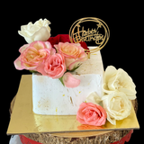 Cake with Fresh Flowers