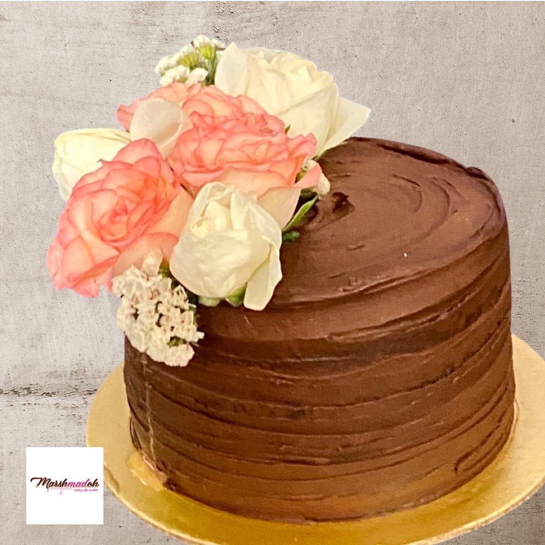 Cake with Fresh Flowers